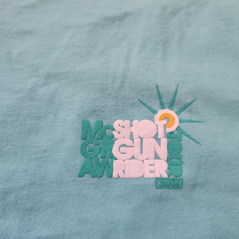Tim McGraw Shotgun Rider  Tour Sweatshirt Long Sleeve Blue White 2015 Sz S EUC - Picture 3 of 9